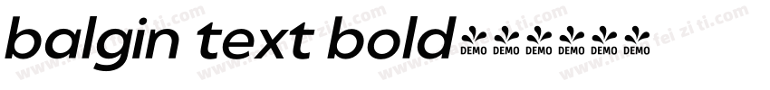 balgin text bold字体转换
